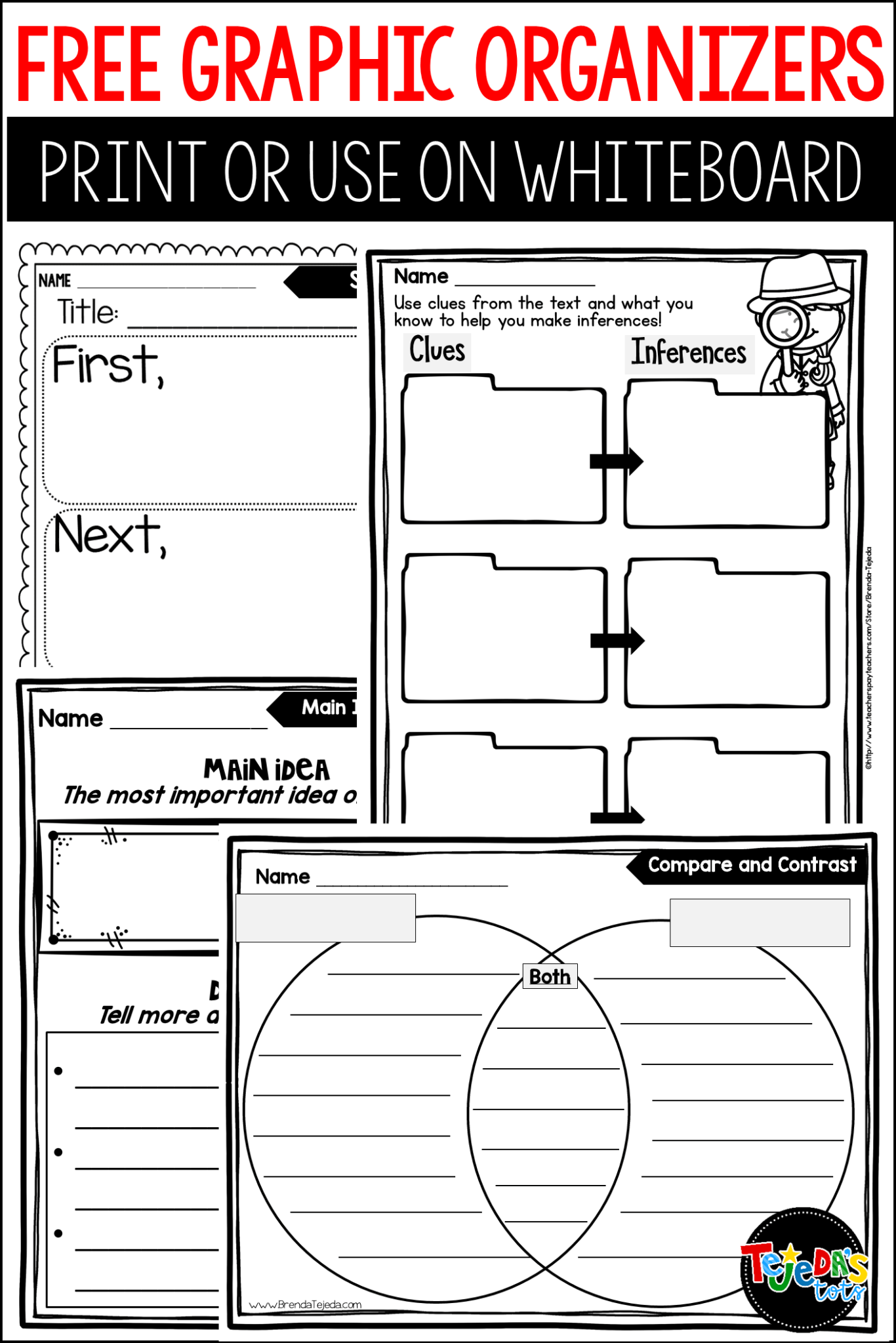 Using Anchor Charts and Graphic Organizers on Your Whiteboard