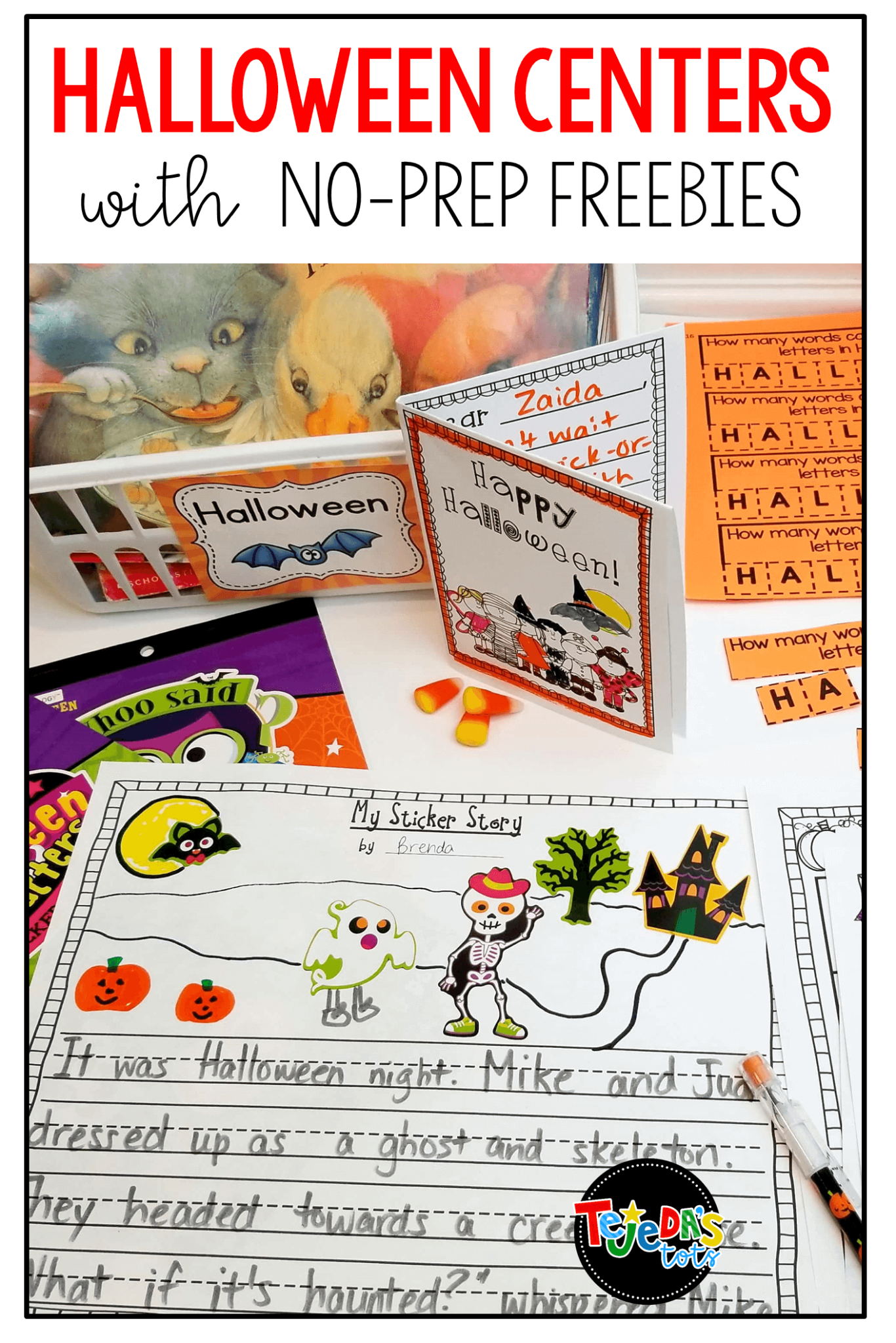 Easy & FREE Halloween Centers!