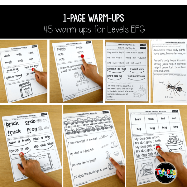 Guided Reading Warm-ups Levels EFG