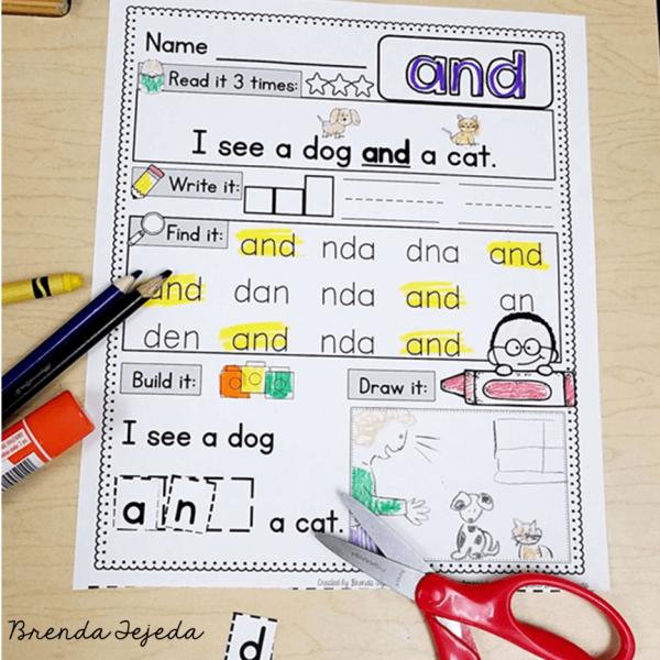 Sight Word Practice Pages Fry Words 1- 100