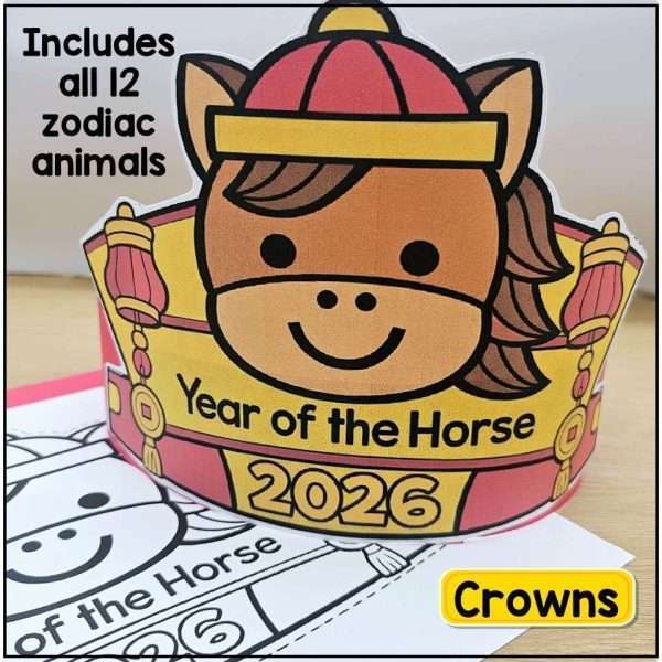Lunar New Year 2026 Chinese New Year of the Horse Lantern Craft Writing Activity