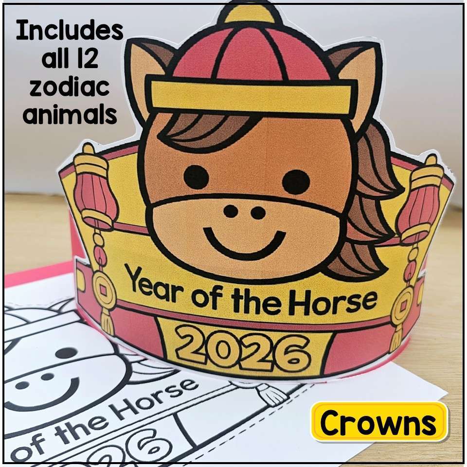 Lunar New Year 2026 Chinese New Year of the Horse Lantern Craft Writing Activity - Image 24