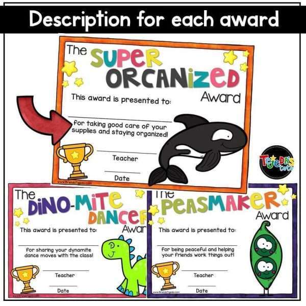 End of the Year Student Awards -Editable and Punny!