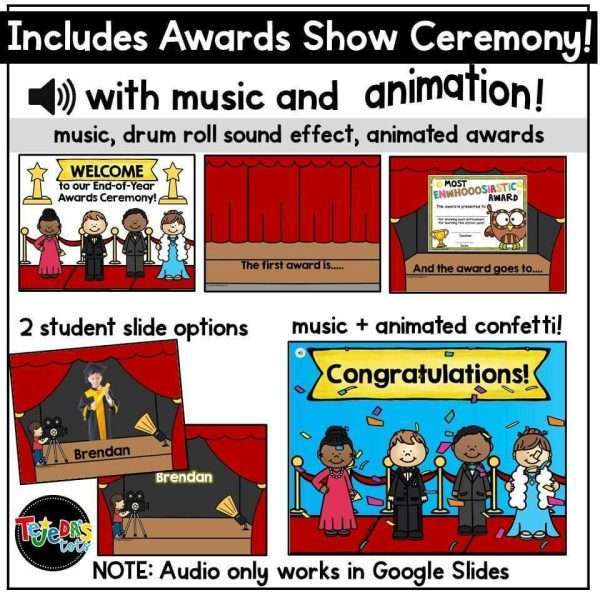 End of the Year Student Awards -Editable and Punny!