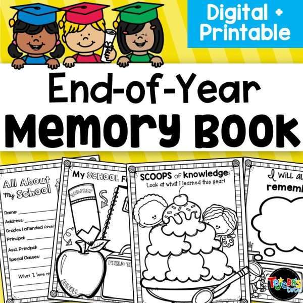 End of Year Memory Book Scrapbook Kindergarten Graduation Craft First Grade