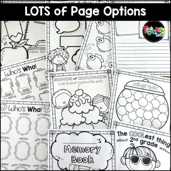 End of Year Memory Book Scrapbook Kindergarten Graduation Craft First Grade