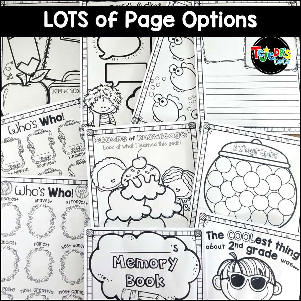 End of Year Memory Book Scrapbook Kindergarten Graduation Craft First Grade - Image 3