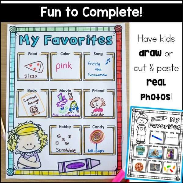 End of Year Memory Book Scrapbook Kindergarten Graduation Craft First Grade