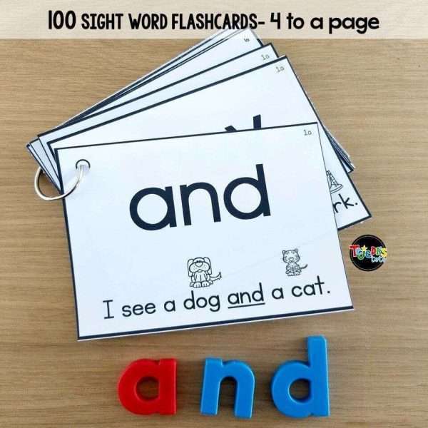 Sight Word Sentence Flashcards and Assessment System