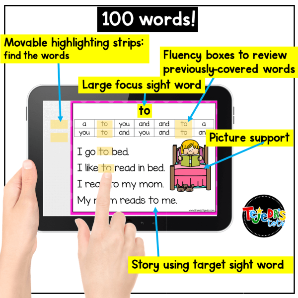BUNDLE: Digital and Printable Sight Word Fluency Cards | Distance Learning