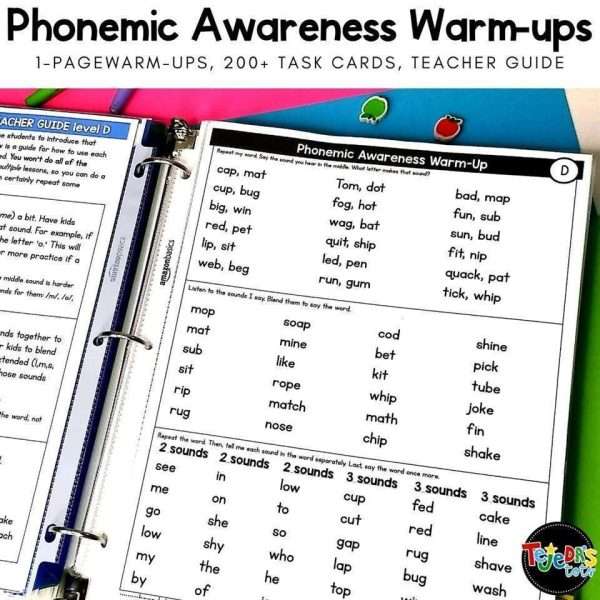 Phonological Awareness Bundle: Warm-ups, Task Cards, Practice Pages