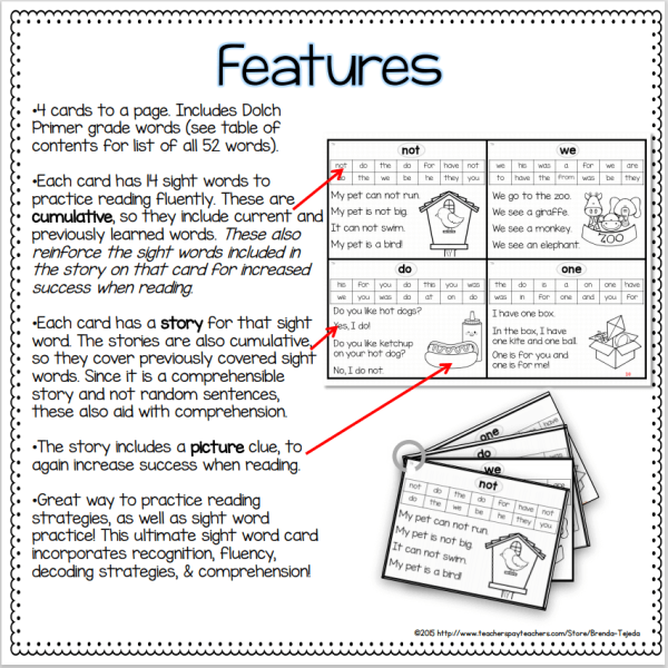 Sight Word Fluency Flashcards: DOLCH Primer