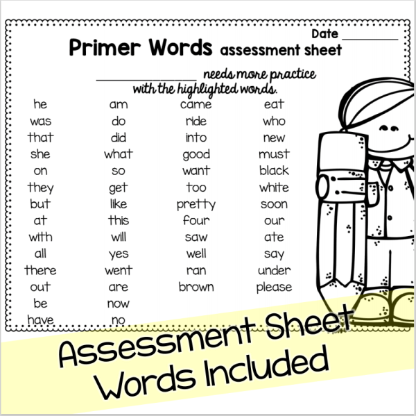 Sight Word Fluency Flashcards: DOLCH Primer