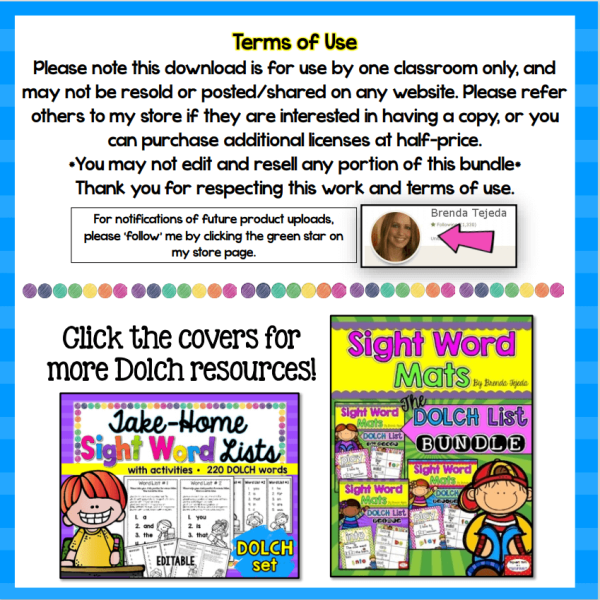 Sight Word Fluency Flashcards: DOLCH Primer