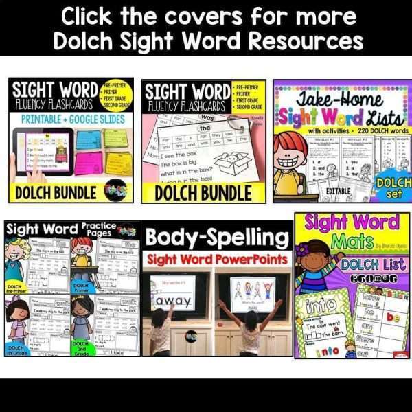 Sight Word Fluency Flashcards: DOLCH First Grade