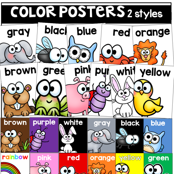 Color Words: Practice Pages, Posters, Assessment