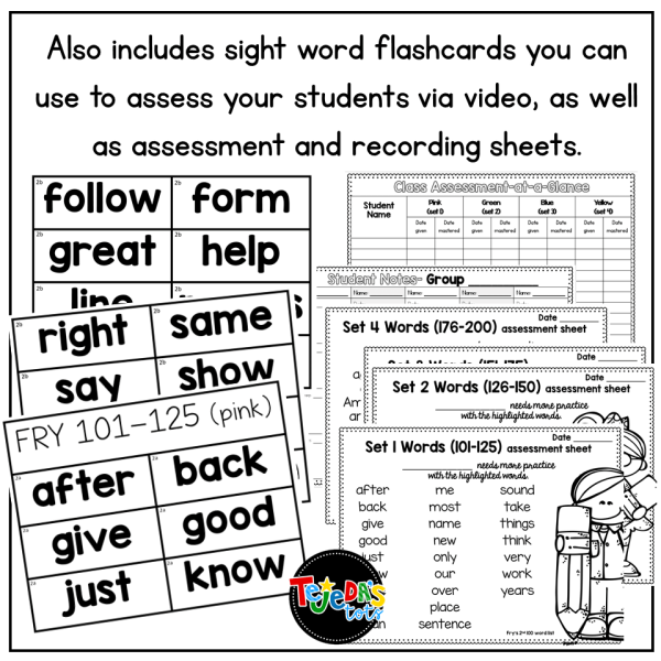 DIGITAL Sight Word Fluency Cards: FRY Words 101-200 | Distance Learning
