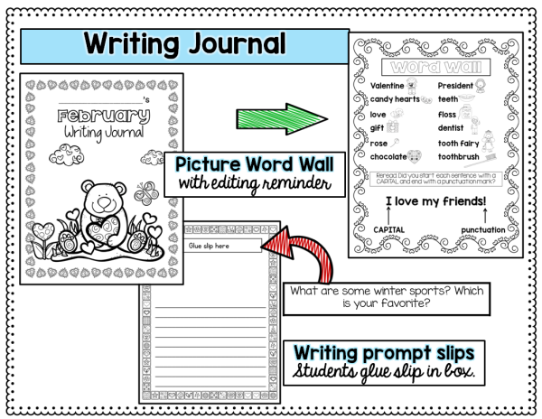 February Writing: Prompts & Journal