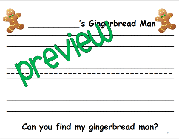 Gingerbread Man Glyph: Art, Writing, and Math Activity