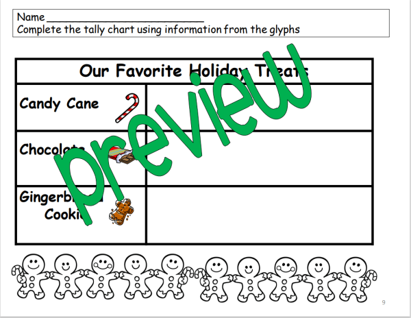 Gingerbread Man Glyph: Art, Writing, and Math Activity