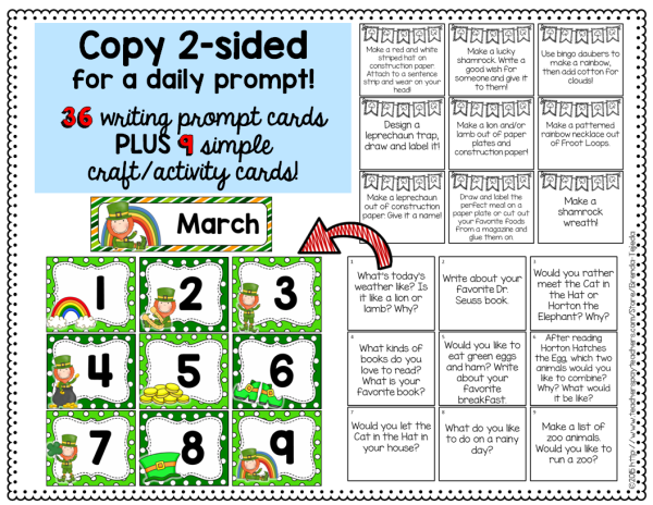 March Writing: Prompts & Journal