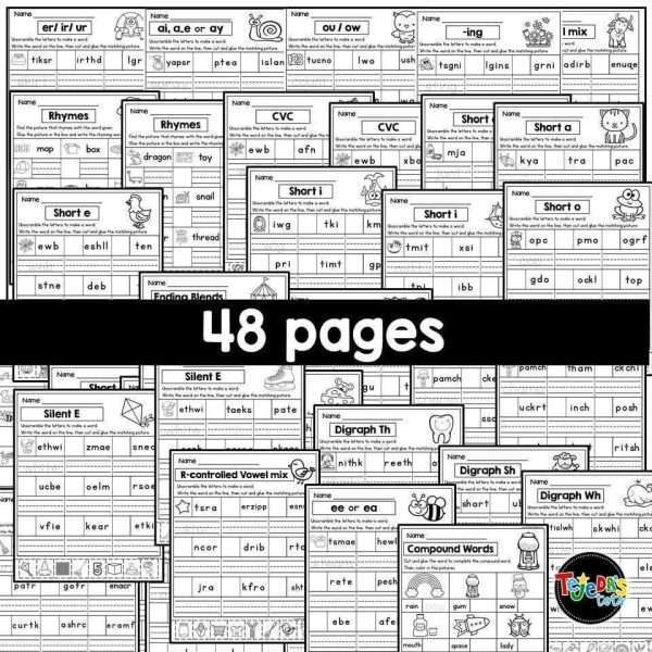 Phonics Worksheets - Phonics Scramblers