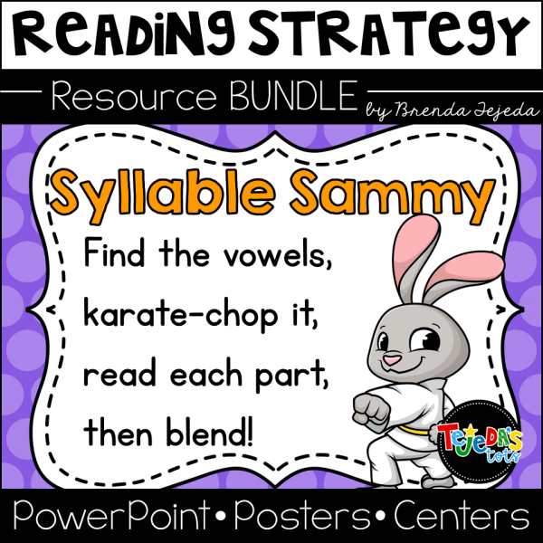 Syllable Division Reading Strategy: Syllable Sammy