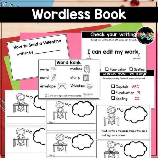 Valentine's Day Literacy Activities Pack No-prep Valentine Cards Writing
