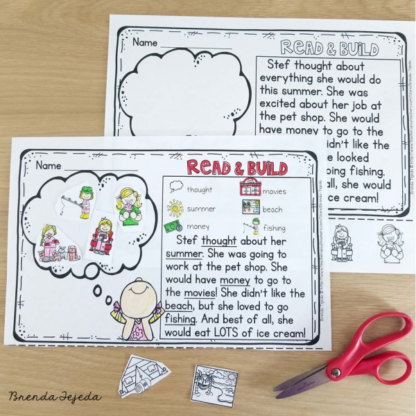 Reading Comprehension Cut & Paste Passages: Summer