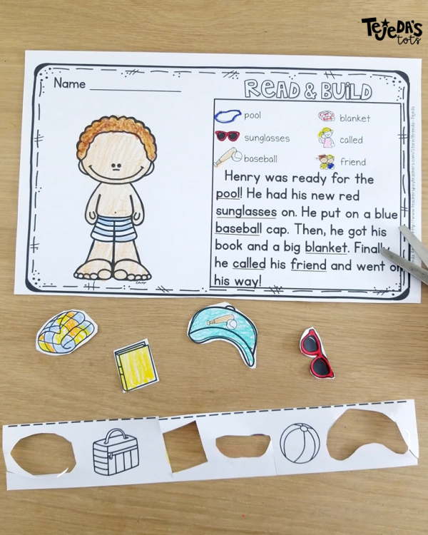 Reading Comprehension Cut & Paste Passages: Summer