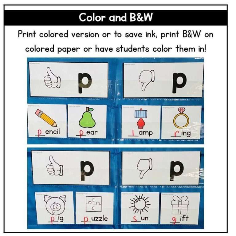 Phonics Word Work Sorts Pocket Chart Cards - Tejeda's Tots