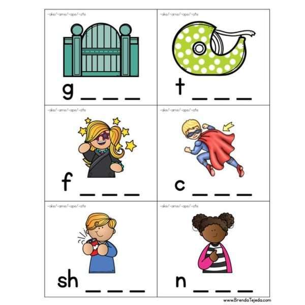 Phonics Word Work Sorts Pocket Chart Cards