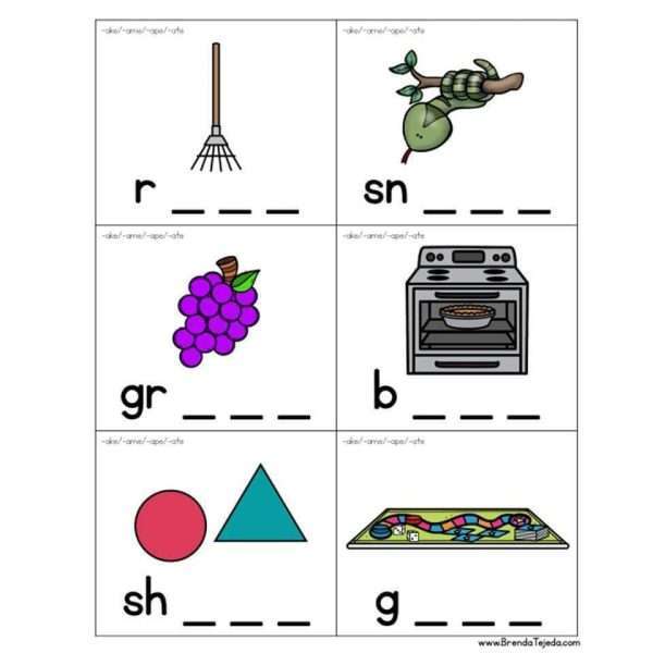 Phonics Word Work Sorts Pocket Chart Cards
