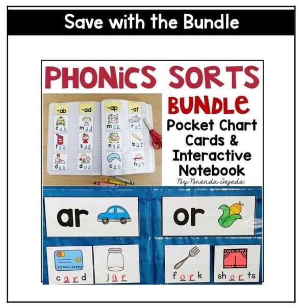 Phonics Word Work Sorts Pocket Chart Cards