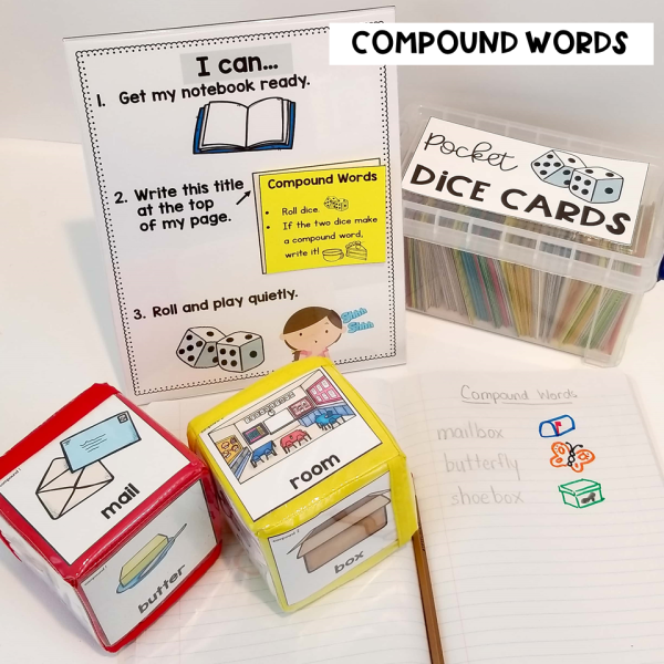 Pocket Dice Cards: Word Work