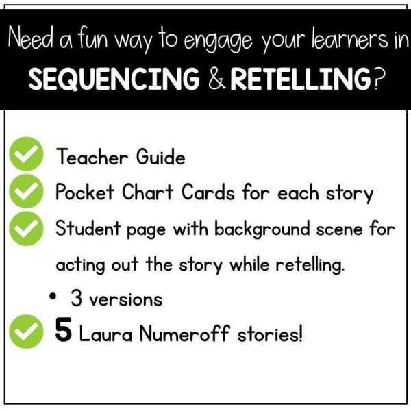 Sequencing and Story Retell Laura Numeroff Books