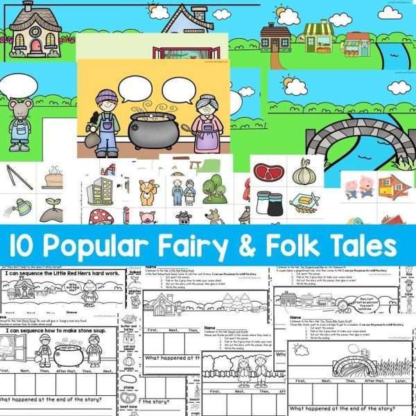 Sequencing and Story Retell Pop-ups and Pocket Chart Cards Fairy Tales
