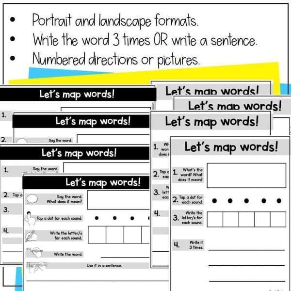 Word Mapping Sight Word Practice Pages