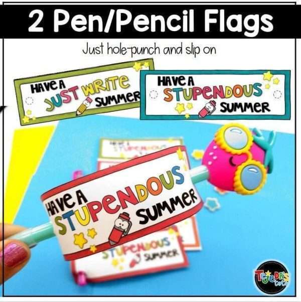 End of the Year Student Gift Tags and Summer Activity Books