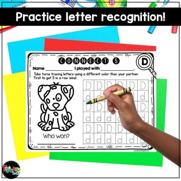 Alphabet Games: Connect 5- Partner Game
