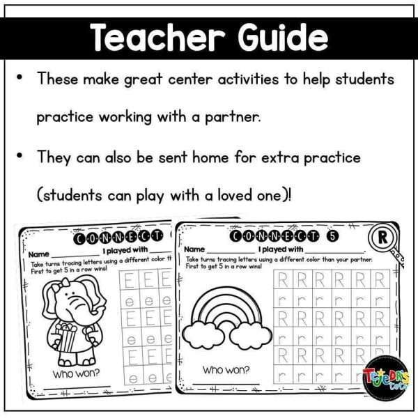 Alphabet Games: Connect 5- Partner Game
