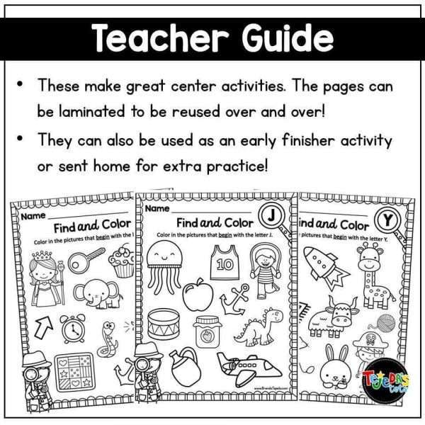 Alphabet Games: Find and Color Printables