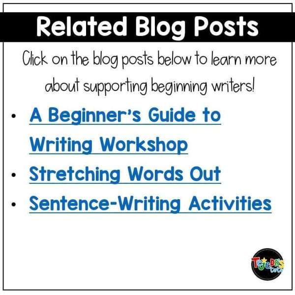 Kindergarten Writing Unit 2 - Sentences