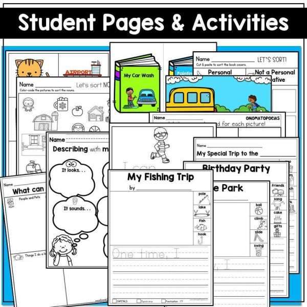 Kindergarten Writing Unit 3 - Personal Narratives