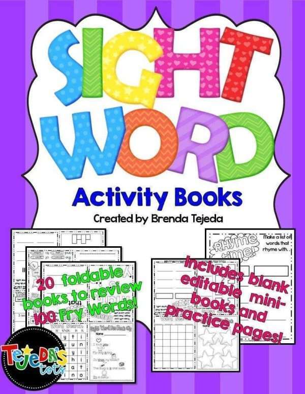 Sight Word Activity Books, Fry Words 1-100
