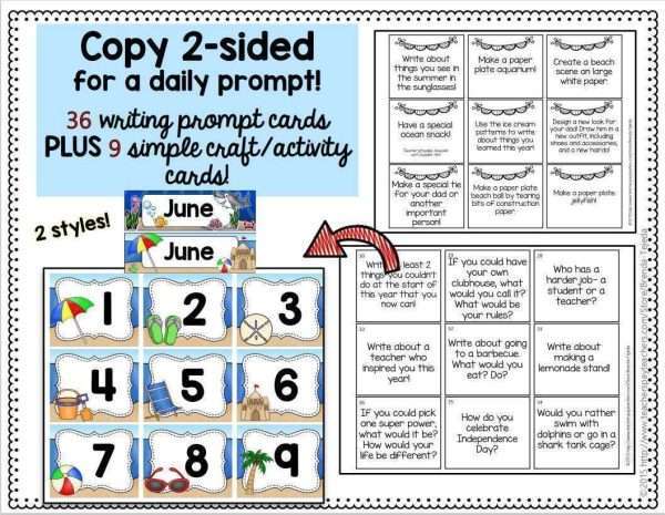 June Writing: Prompts, Journal, & Crafts