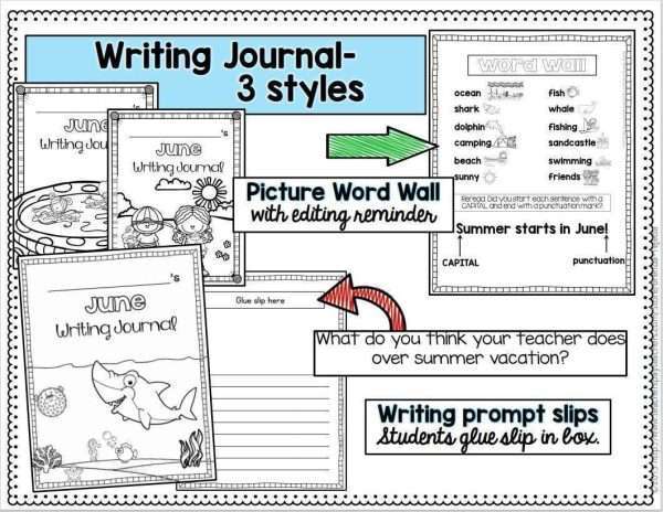 June Writing: Prompts, Journal, & Crafts