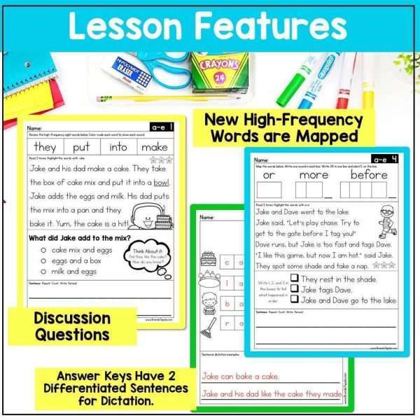 Decodable Passages: VCE Silent E Science of Reading Lessons