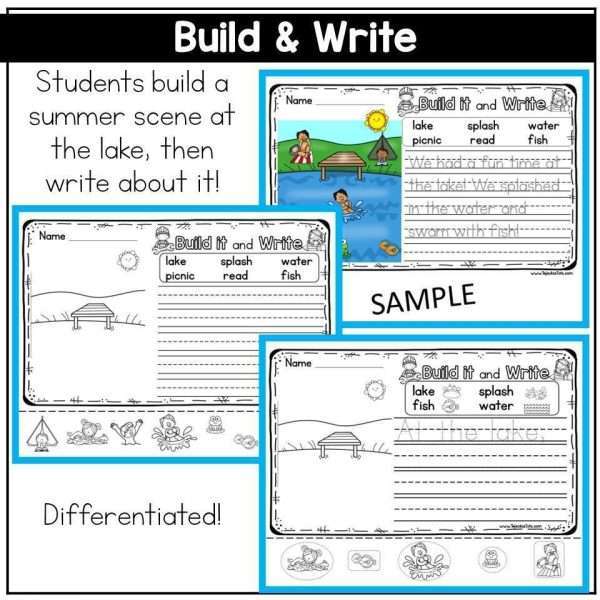 Summer Themed End of Year Activities Kindergarten 1st Grade CVC Reading Passages