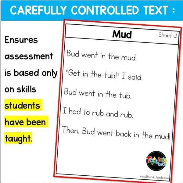 Decodable Running Records Assessments Science of Reading Passages